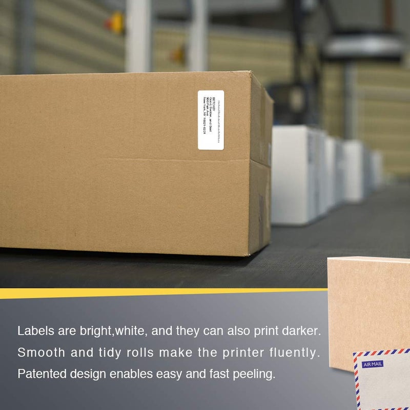 BETCKEY - 2.25" x 1" (57 mm x 25 mm) File Folder & Multipurpose Labels Compatible with Zebra & Rollo Label Printer,Premium Adhesive & Perforated [6 Rolls, 9000 Labels] - Image 5